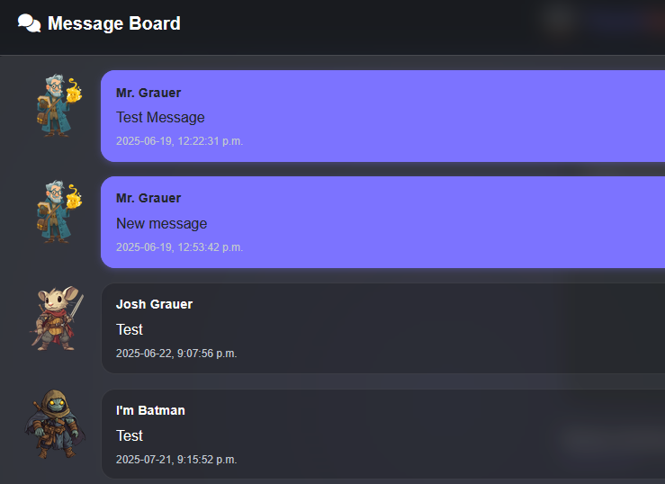 Message Board